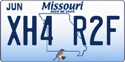 MO license plate XH4R2F