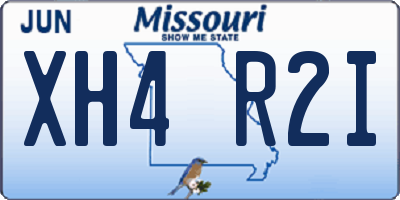 MO license plate XH4R2I