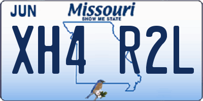 MO license plate XH4R2L