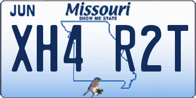 MO license plate XH4R2T