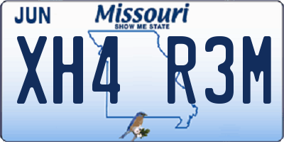 MO license plate XH4R3M