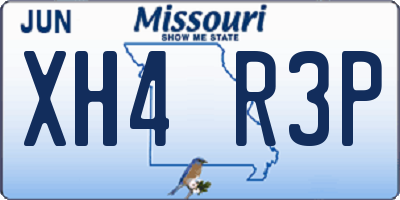 MO license plate XH4R3P