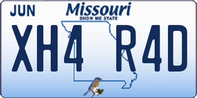 MO license plate XH4R4D