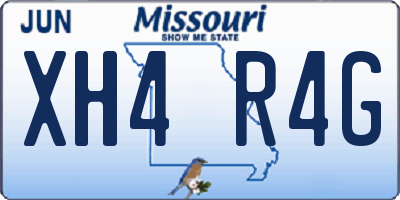 MO license plate XH4R4G