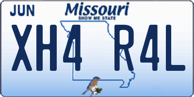 MO license plate XH4R4L