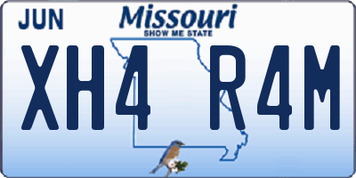 MO license plate XH4R4M