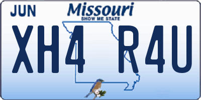 MO license plate XH4R4U