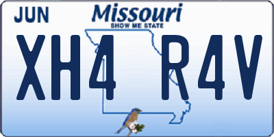 MO license plate XH4R4V