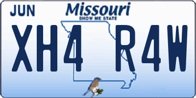 MO license plate XH4R4W