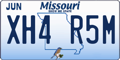 MO license plate XH4R5M