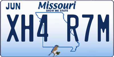 MO license plate XH4R7M