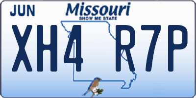 MO license plate XH4R7P
