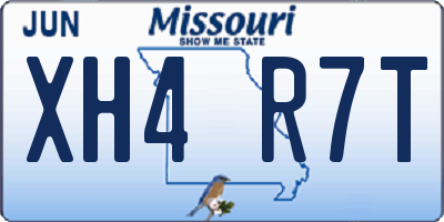 MO license plate XH4R7T