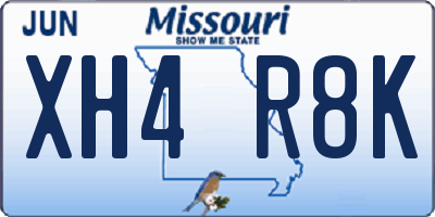 MO license plate XH4R8K