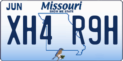 MO license plate XH4R9H