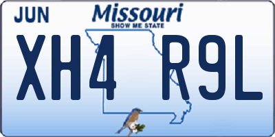 MO license plate XH4R9L
