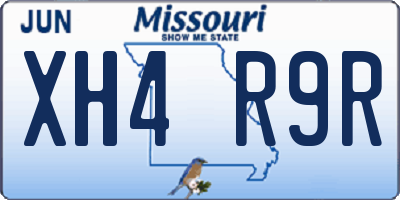 MO license plate XH4R9R