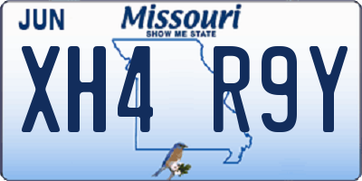 MO license plate XH4R9Y