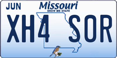 MO license plate XH4S0R