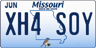 MO license plate XH4S0Y