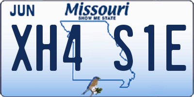 MO license plate XH4S1E
