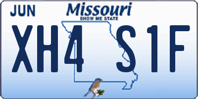 MO license plate XH4S1F