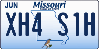 MO license plate XH4S1H