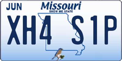 MO license plate XH4S1P