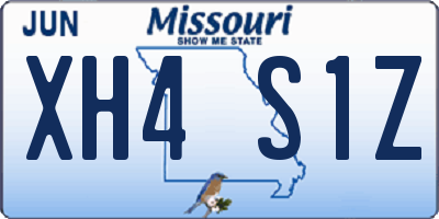 MO license plate XH4S1Z