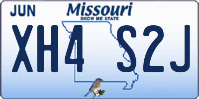 MO license plate XH4S2J