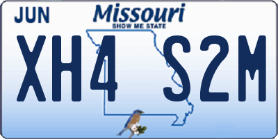 MO license plate XH4S2M