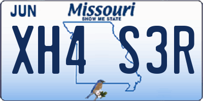 MO license plate XH4S3R