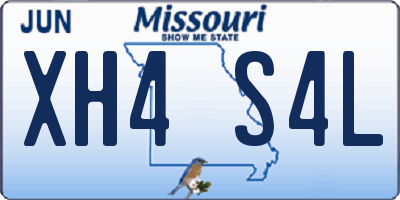 MO license plate XH4S4L