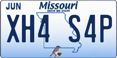 MO license plate XH4S4P