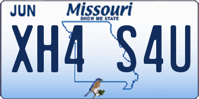 MO license plate XH4S4U