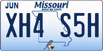 MO license plate XH4S5H