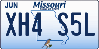 MO license plate XH4S5L