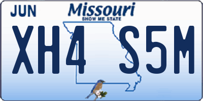 MO license plate XH4S5M