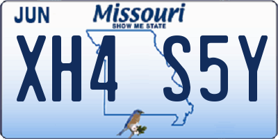MO license plate XH4S5Y