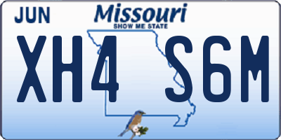 MO license plate XH4S6M