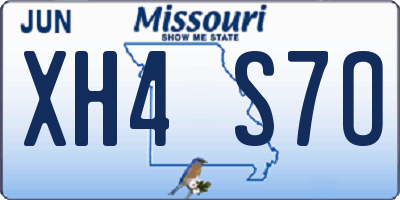 MO license plate XH4S7O