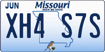 MO license plate XH4S7S