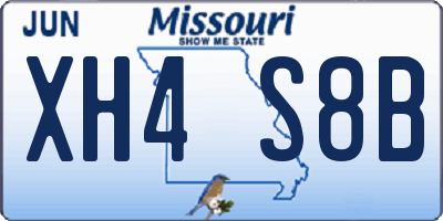 MO license plate XH4S8B