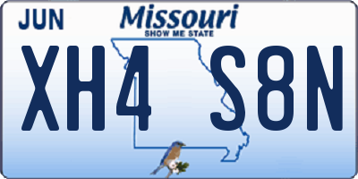MO license plate XH4S8N