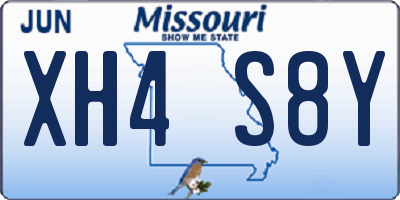 MO license plate XH4S8Y