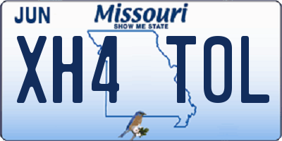 MO license plate XH4T0L