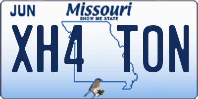 MO license plate XH4T0N
