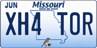 MO license plate XH4T0R
