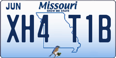 MO license plate XH4T1B