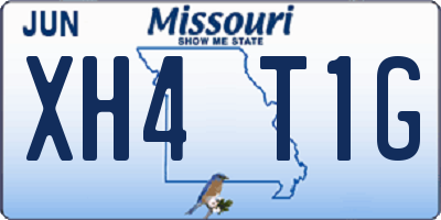 MO license plate XH4T1G